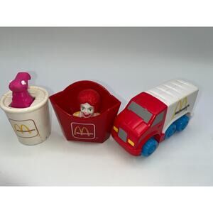 Vintage Ronald McDonald Toys Truck Transformer pencil sharpener Fries